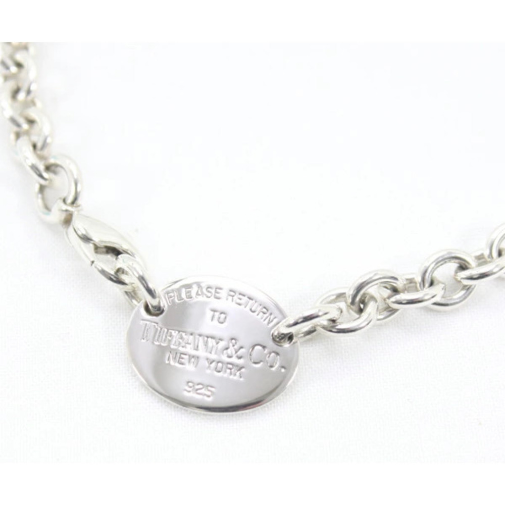 TIFFANY Co to Oval Necklace Choker Sterling Silver